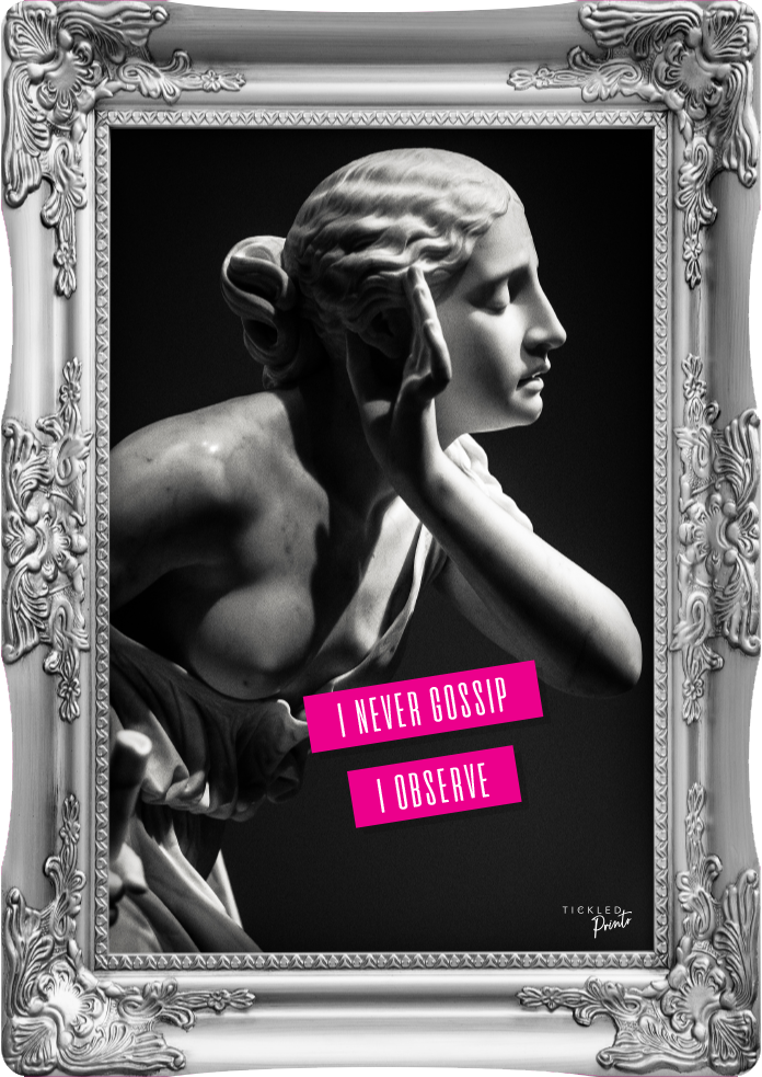 I Never Gossip I Observe | Wall Art Print