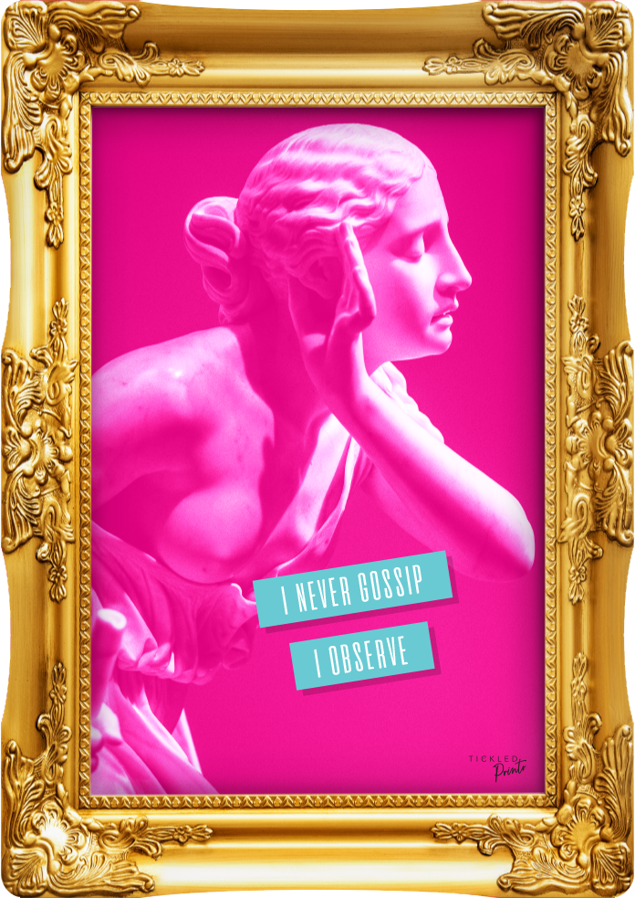 I Never Gossip I Observe | Wall Art Print