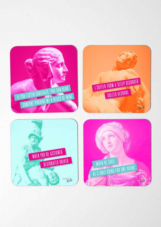 Sassy Statues Drink Coasters - Set of four